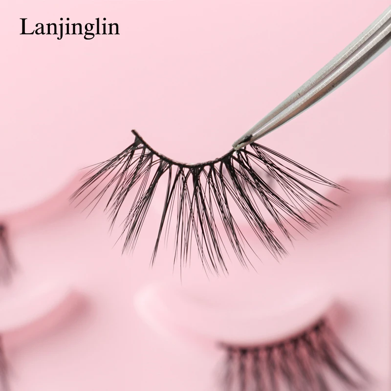 Half Eye Lashes 3/5 Pairs Faux Mink Lashes Reusable False Eyelashes Natural Fluffy Makeup Tools Extension Fake Lashes maquiagem