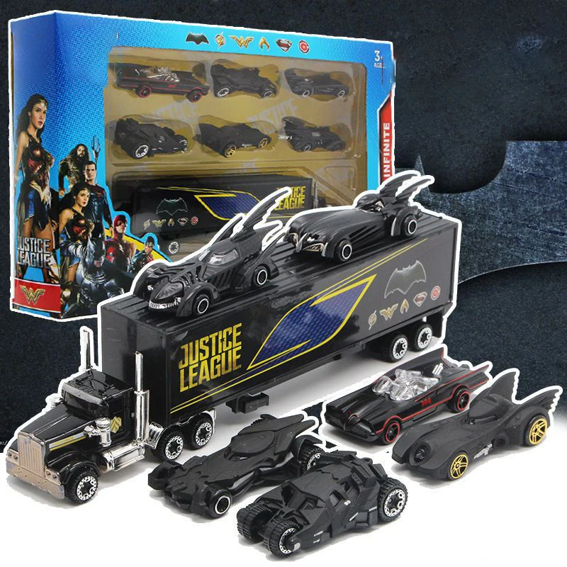 6pcs 1:64 Batmobile Alloy Model Cars Batman Tumbler 6 Generation Combination Home Decor Car Collection Toys for Children