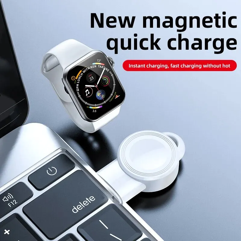Новое магнитное беспроводное зарядное устройство для Apple Watch 8, 7, 6, 5, 4, 3 SE Ultra 2, док-адаптер IWatch, зарядное устройство, портативная зарядная станция USB