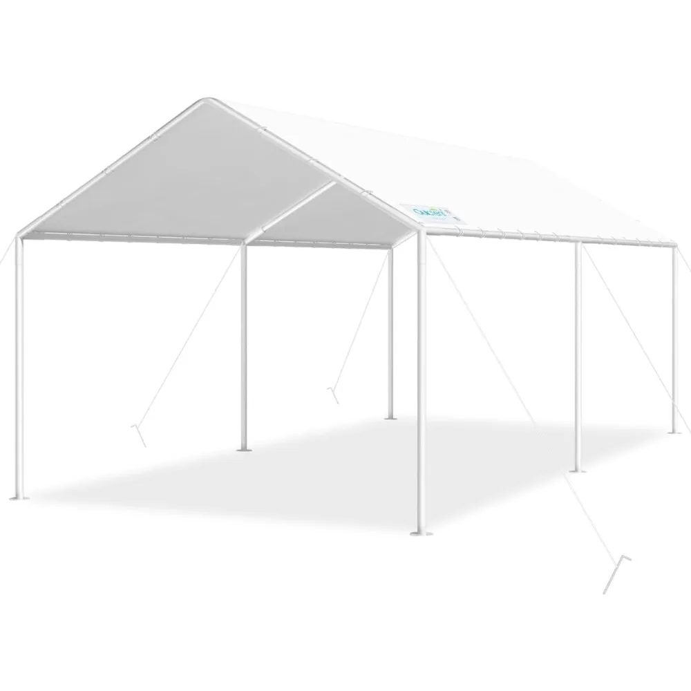 

Heavy Duty 10x20 ft Carport Tent, Waterproof Outdoor Canopy Shelter for Events, Storage, Parking & Wedding - White