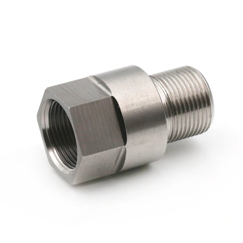 M16*1L Female to 5/8-24 Male Stainless Steel M16x1 Left Hand Thread Adapter Threads Changer SS Screw Converter M16 1L 5/8