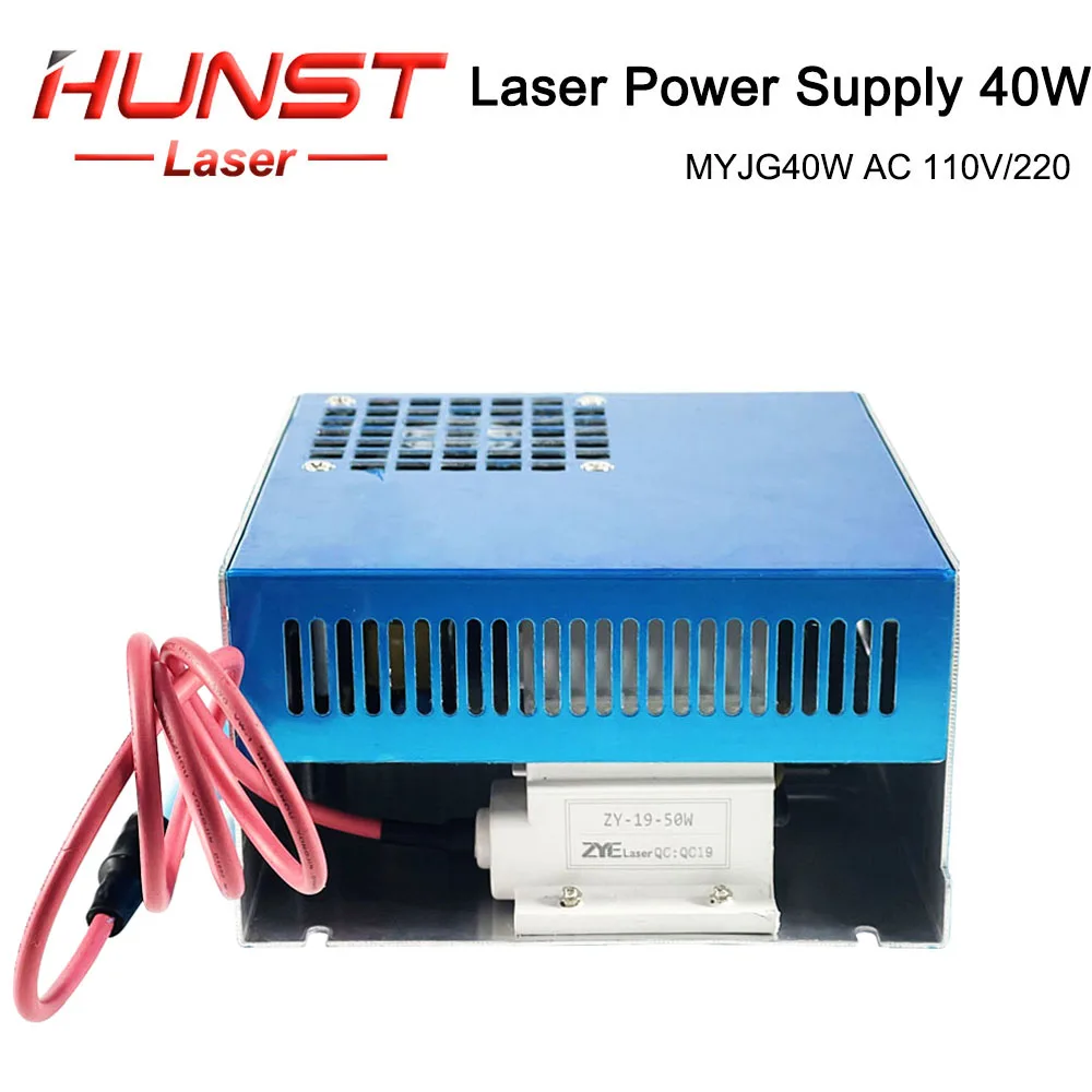 Imagem -03 - Huntt Myjg40w Co2 Gerador de Energia a Laser 110v 220v com Porta Lcd Corrente de Exibição para Gravador a Laser 40w