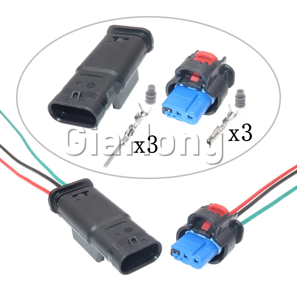 

1 Set 3 Ways 1-2296695-1 Waterproof Automobile Starter Accessories 1-2203771-1 Car Wire Socket for Buick Roewe Reversing Radar