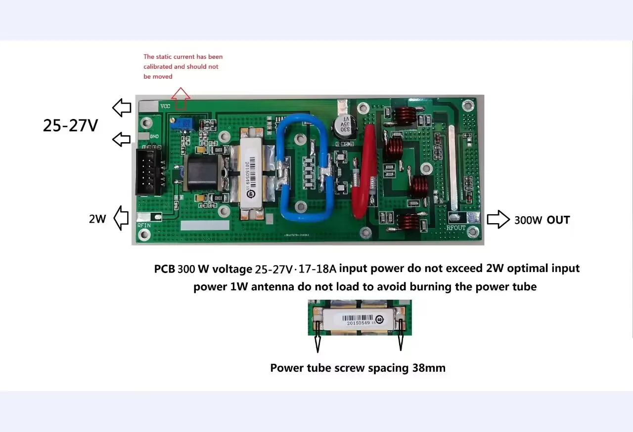 

2025 hot sale 300W 80MHz-109MHz FM Transmitter Power Amplifier Board for FM Transmitter