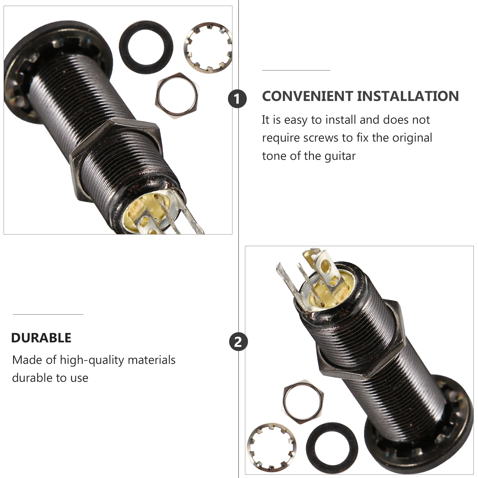 

Guitar Jack Barrel for Bass Flush Mount Stereo Socket Plug Accessories Cylinder Thread