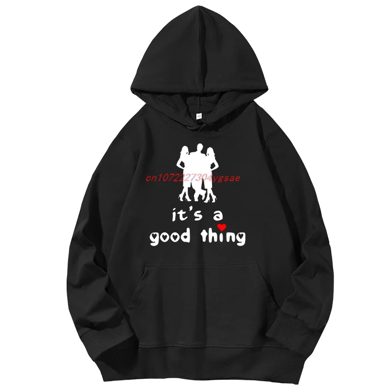 Throuple It's A Good Thing Fashion Graphic Hooded Sweatshirts Spring Autumn Unisex Cotton Clothes Long Sleeves Pullover Hoodies