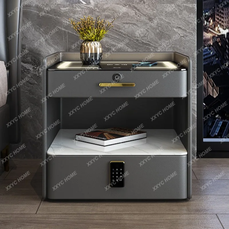 

High-End Simple Modern Light Luxury Smart Bedside Table Complete Multi-Function Audio