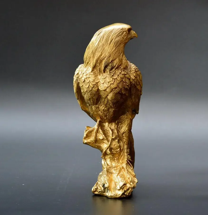 Copper Statue Antique pure brass Eagle grand exhibition office study home decoration craft gift ornaments