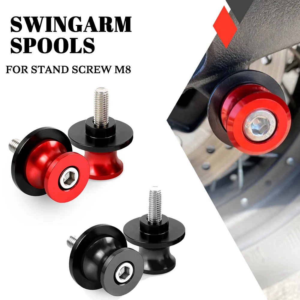 

FOR Daytona Street Triple Moto2 675 R 765 RS Bonneville T100 Tiger 900 GT 660 Sport Rally Stand Screw M8 Swingarm Spools Slider