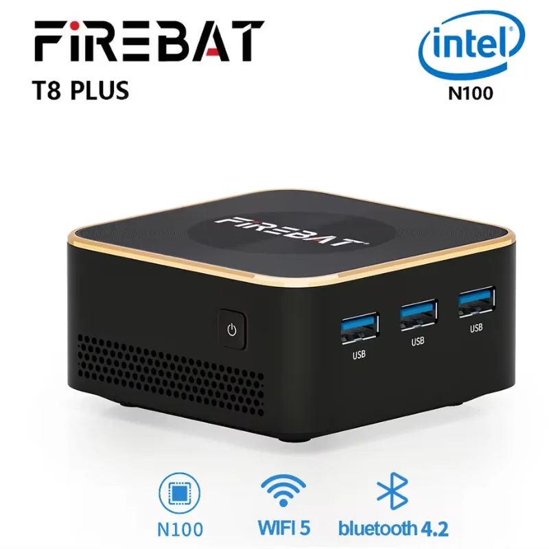 ミニPC Desktop N100 N5095 Celeron Intel PC Mini Plus Pro T8 FIREBAT 256GB RAM, Celeron16GB Pro+: T8 Firebat ミニPC
