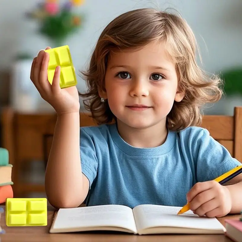 Brinquedos de apertar para crianças brinquedo de pitada de ascensão lenta portátil artefato de inquietação forma de chocolate pitada alívio do estresse para crianças adultos
