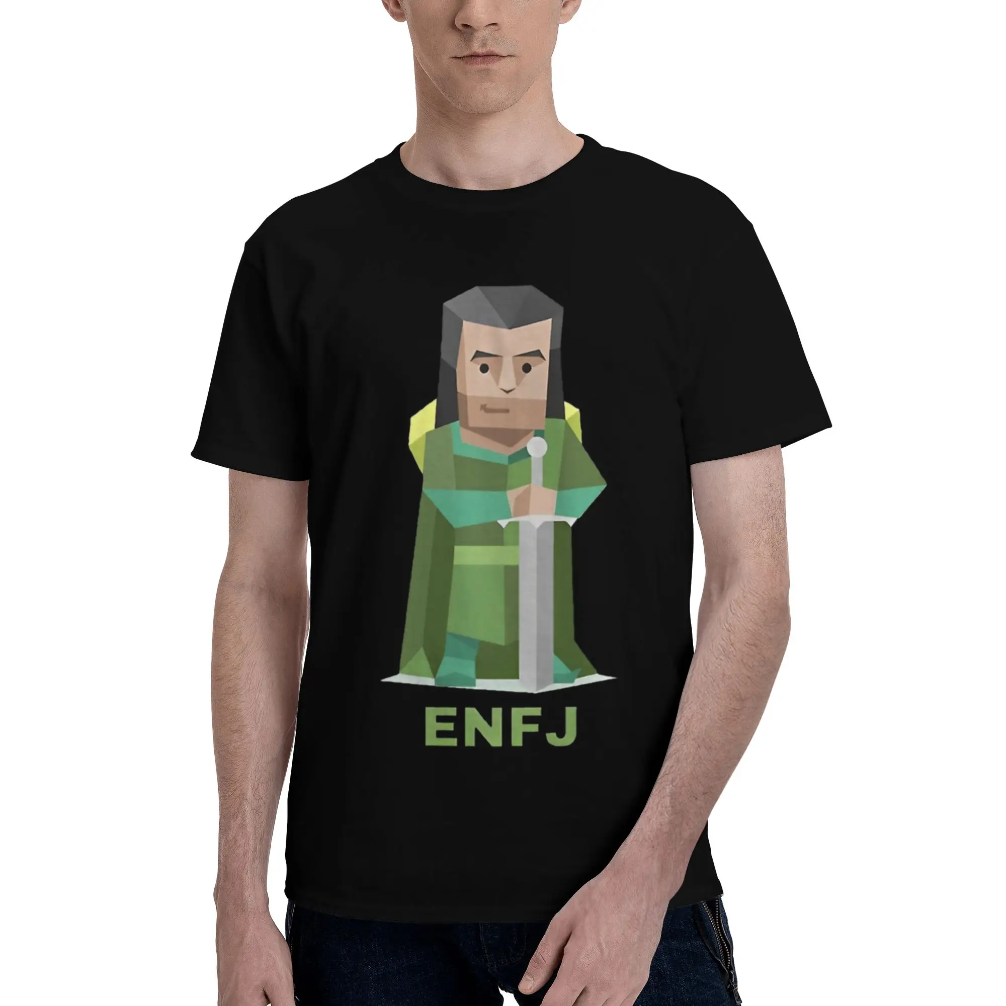 Men Women ENFJ mbti myers-briggs peronality T Shirt 100% Cotton Graphic Printed T-Shirt MBTI 16 Personalities  Top Clothing