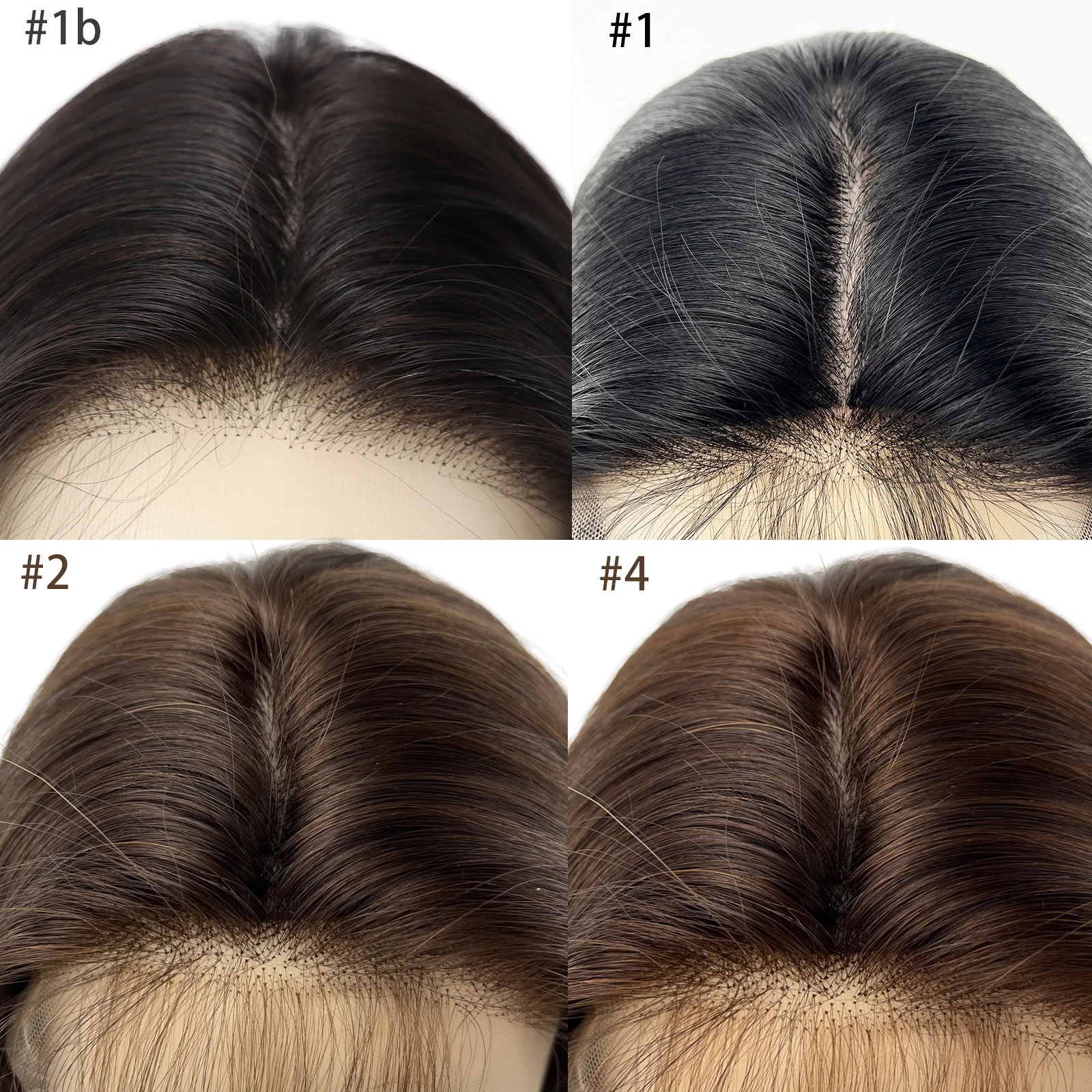 Extensiones de Cabello Humano Remy Real de 5x5'' con Base de Seda Lisa, Pre-Desplumadas, Línea de Cabello Natural, Nudos Decolorados y Cabello de Bebé, Disponibles en Cuatro Colores