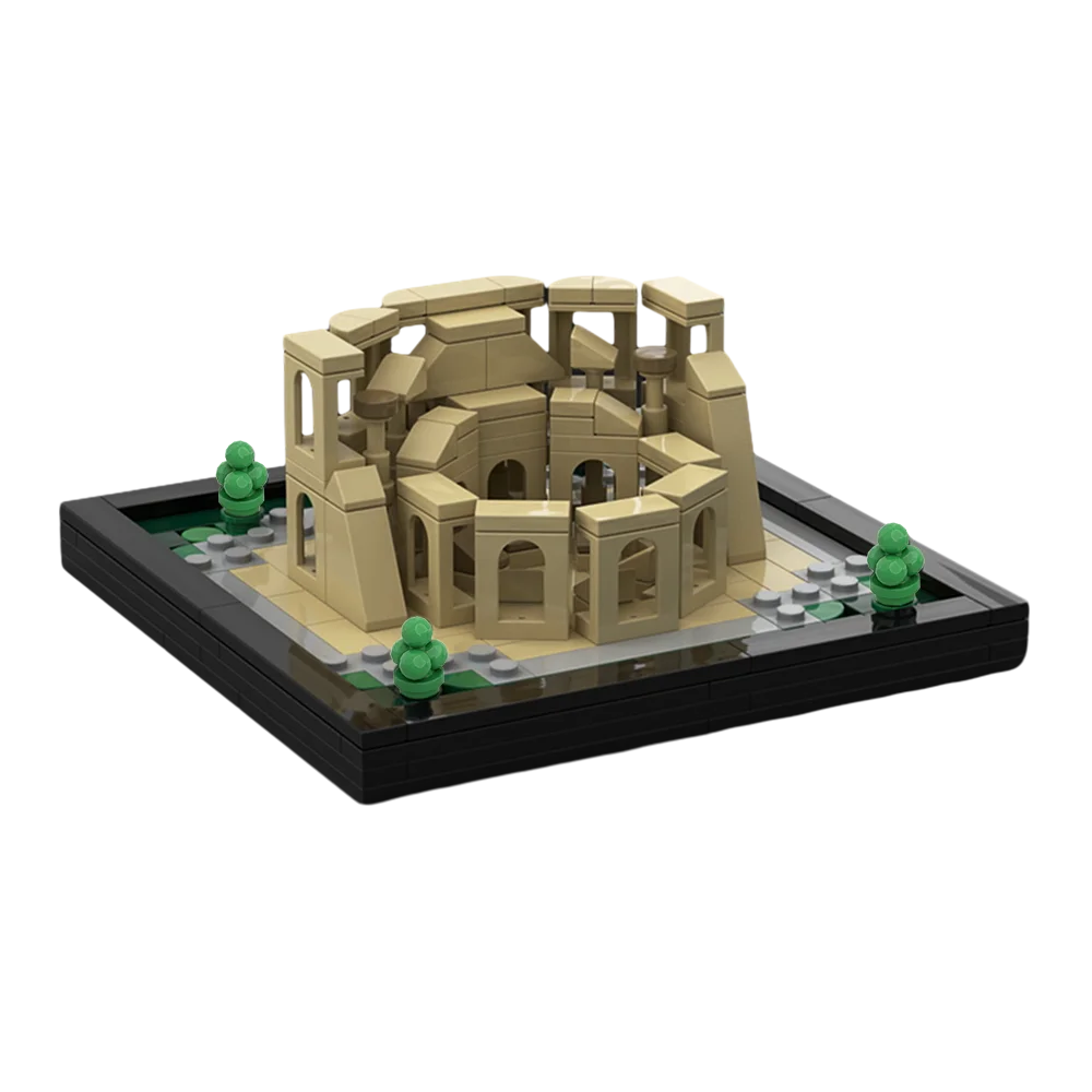 

MOC Movie Series Architecture City The Italy Roman Colosseum Building Blocks Model Mini Roman Colosseum DIY Bricks Kids Toys