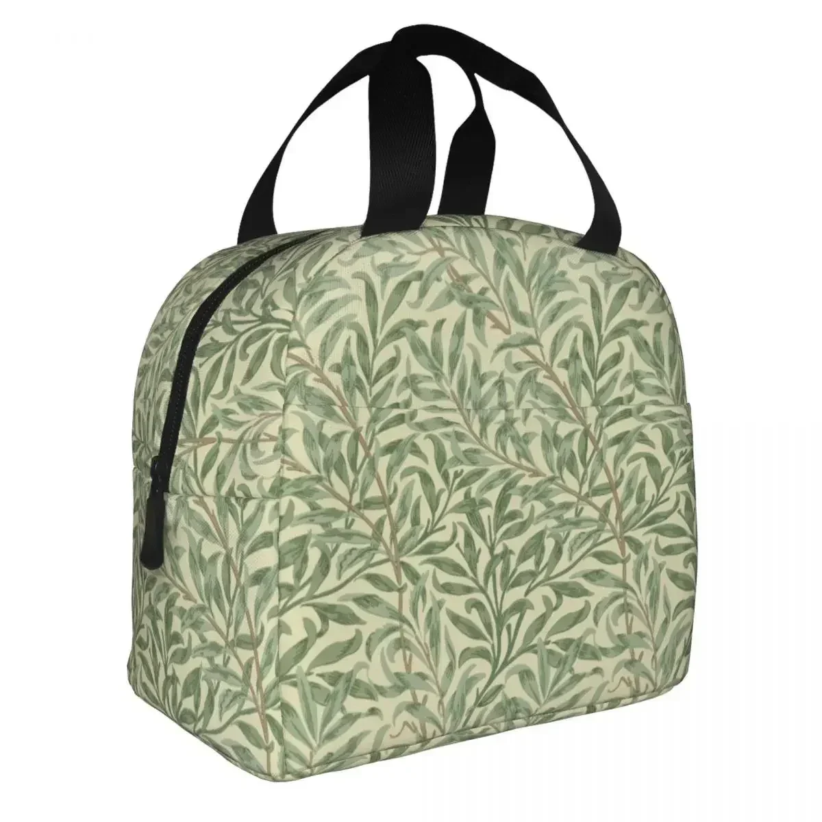 

William Morris Willow Boughs Insulated Lunch Bag Thermal Bag Meal Container Vintage Green Plant Portable Tote Lunch Box Food Bag