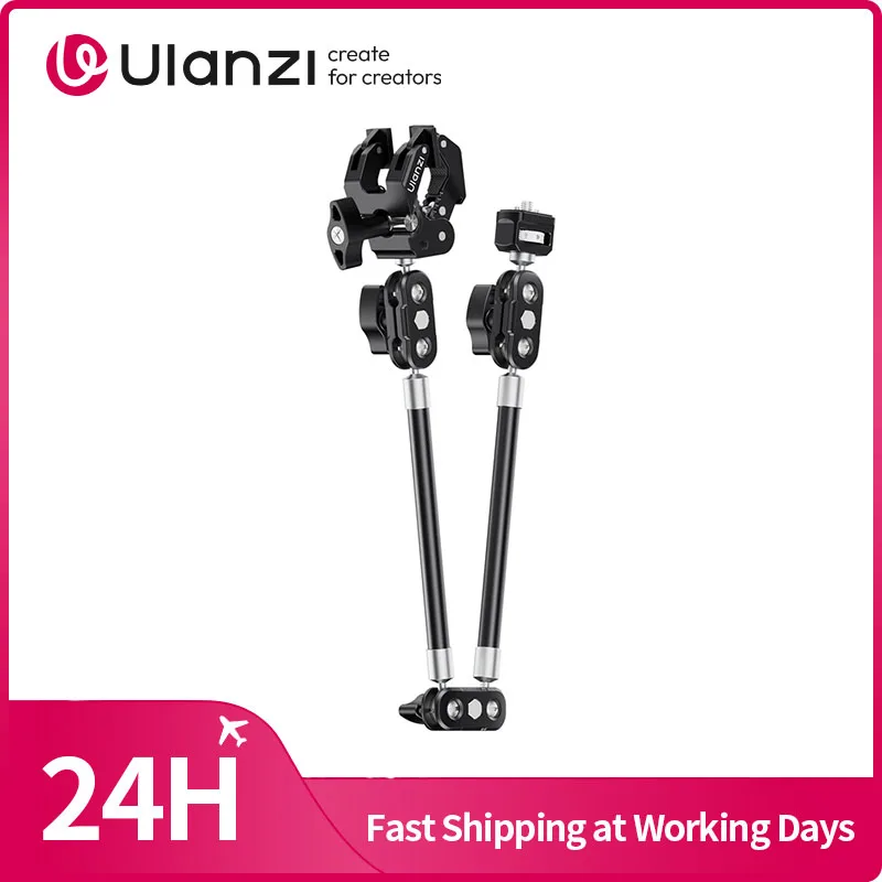 Ulanzi CO78 Magic Arm Kit with 3-Jaw Super Clamp 2-Section Magic Arm Phone Clip for Indoor/Outdoor Photography