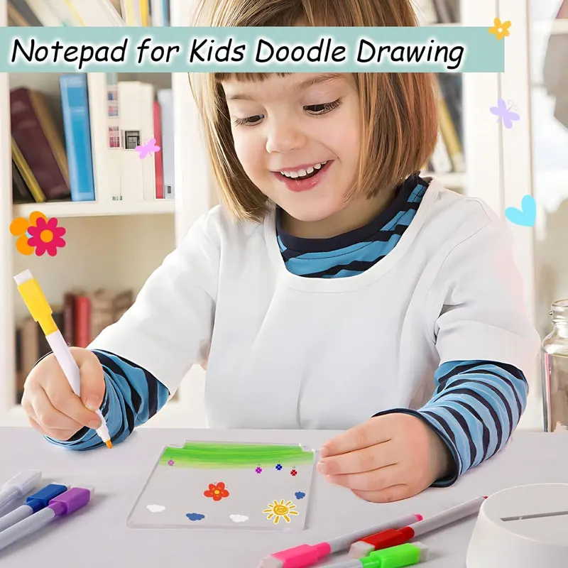 لوح مسح جاف من الأكريليك مع مذكرة ملاحظة مكتبية شفافة خفيفة وقابلة لإعادة الكتابة على شكل ليلي لوحة رسائل مضاءة للعمل في الدراسة المنزلية