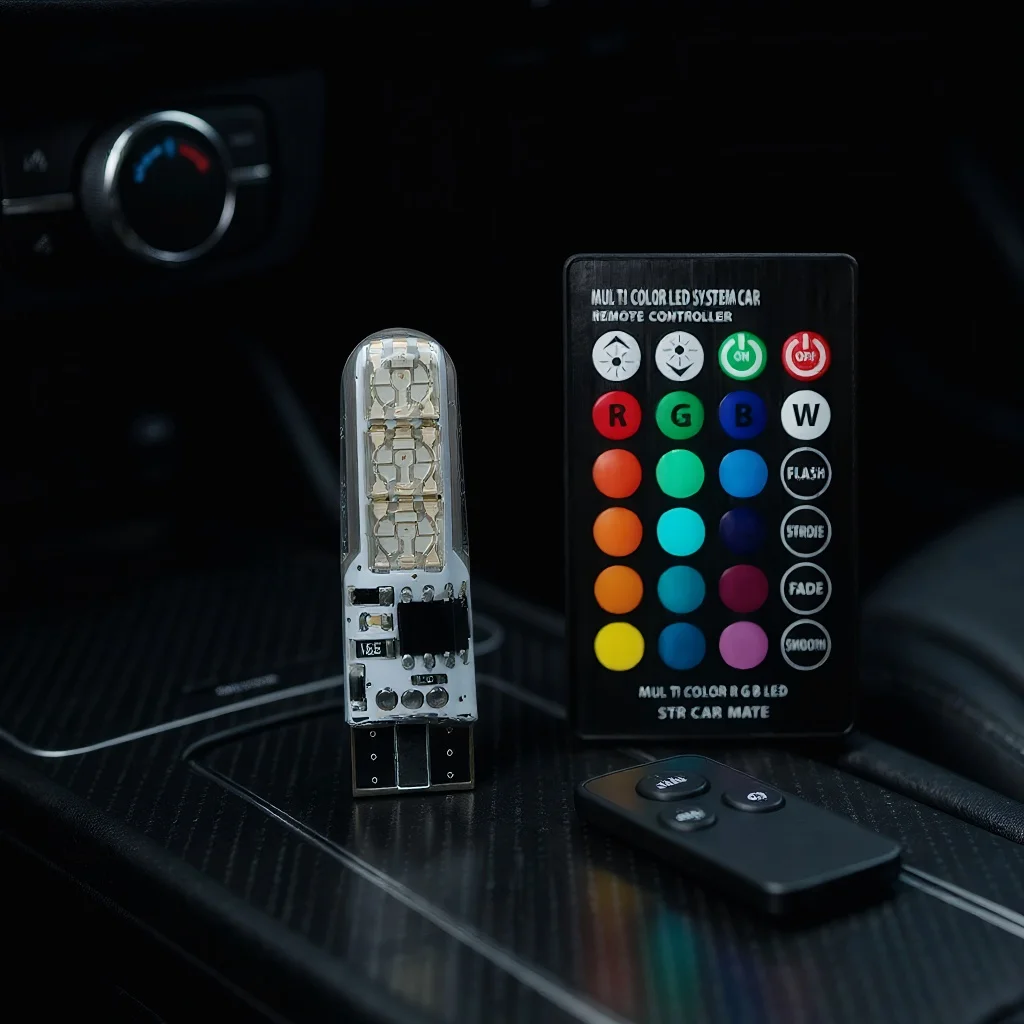 

LED Car Interior Ambient Light Remote Control Decoration Auto Roof Wireless Car Light Interior Foot Remote Control