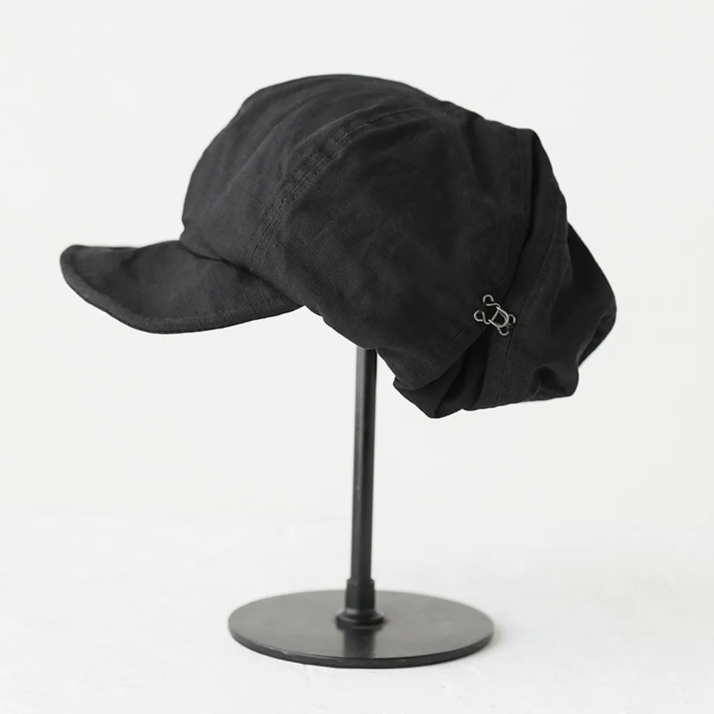 Retro Plus Size Newsboy Caps Cotton Dome Berets Hat Literary Cap