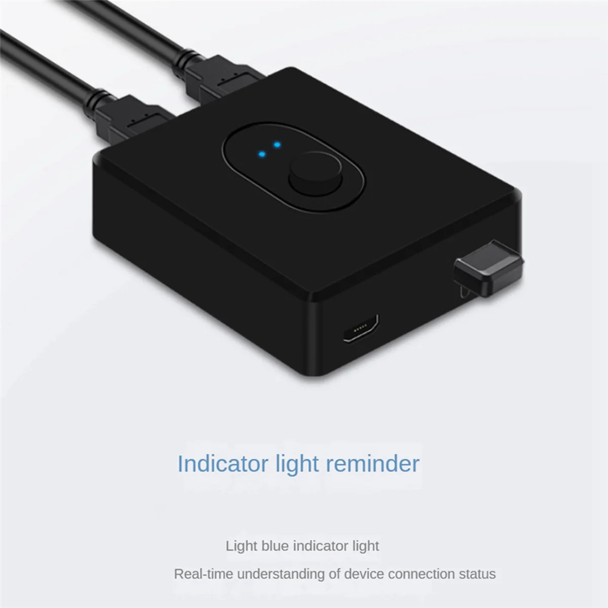 ABKN-2X USB 2.0 KVM-schakelaar 1X2/2X1 Switcher USB Splitter Gedeelde controller voor laptop Computer Printer Toetsenbord Muis, B