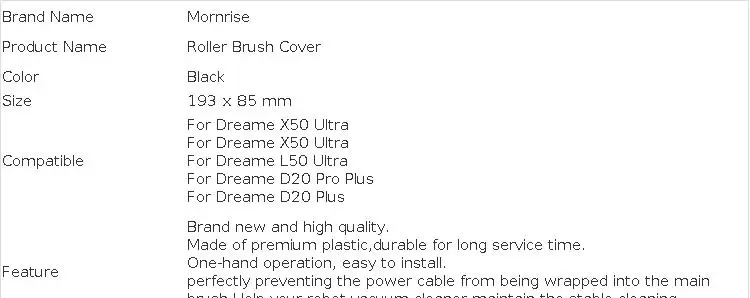 Central Roller Brush Cover For Dreame X50 Ultra/L50 Ultra/D20 Pro Plus Robot Vacuum Cleaner Accessories Replacement Spare Parts