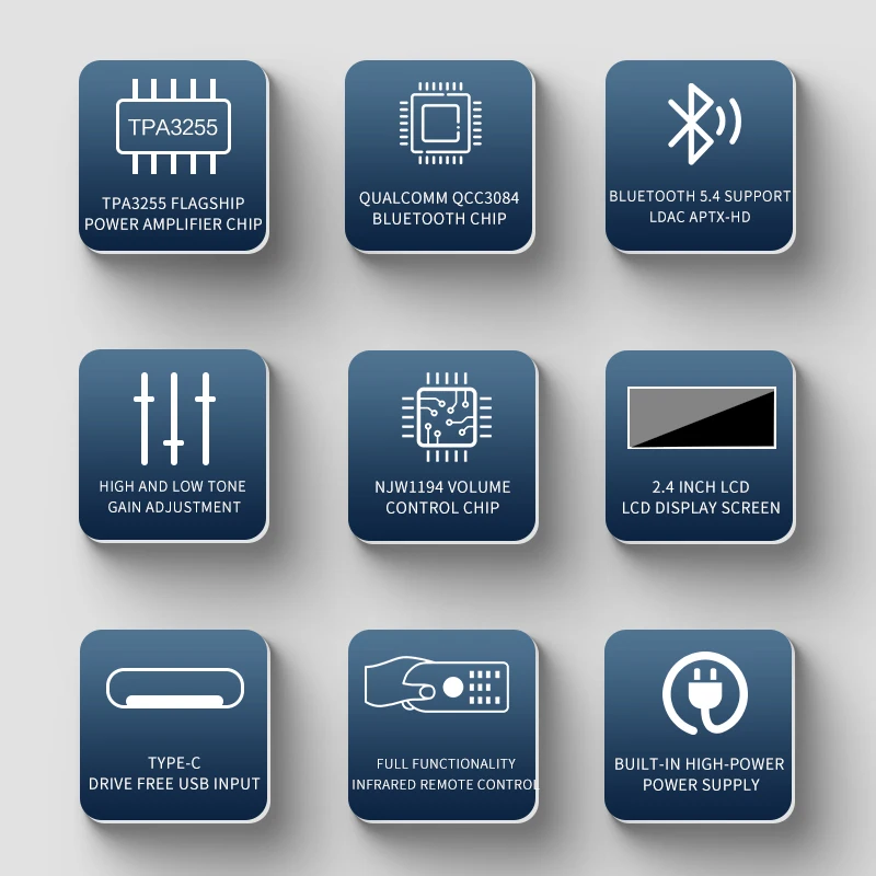 BRZHIFI 2025 nowy typ X30Z TPA3255 wysokiej mocy wzmacniacz cyfrowy HIFI BT 5.4 w pełni pilot