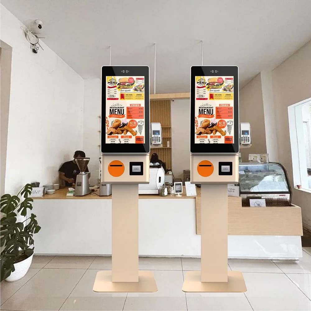 

Masung Wall Table Self Order Pos System Self Service Ordering Payment Ticket Kiosk With Thermal Printer QR Code Scanner