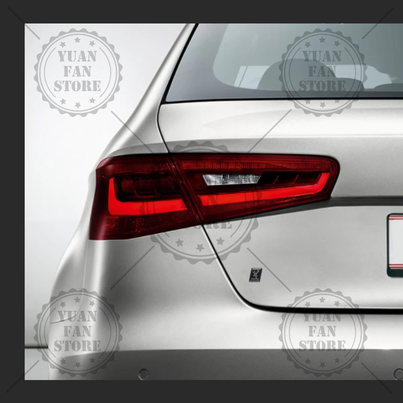 Moose Test R Design Sweden Flag Crown Twin Engine AWD Prancing Deer Emblem Car Styling 3D Sticker Metal Logo Badge For Volvo - view 3