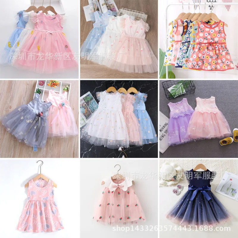 女の子のための韓国の王女のドレス,エレガントなドレス,ファッション,外国貿易,新しい,ストール供給,夏,2024