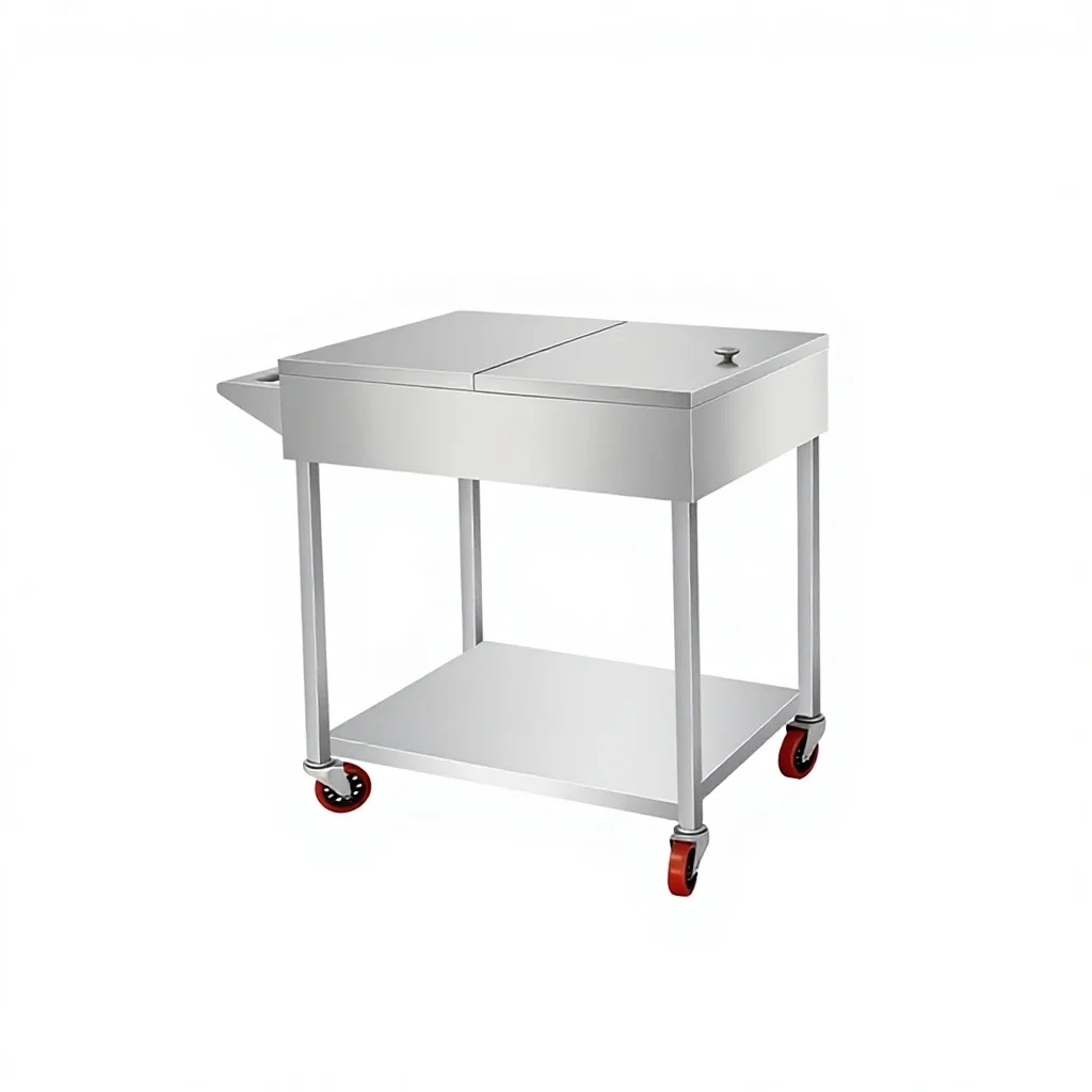 

Stainless Steel Silver Seasoning Cart Commercial Hotel Restaurant Mobile Storage Brake Kitchen Trolley China Model 20251119