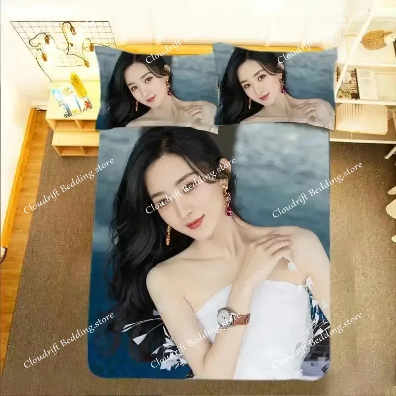 Zhao Liying HD Poster Pillowcase+ Duvet Cover Single Dormitory Student Knit ZLY Lifestyle Photos Double Bedding Set