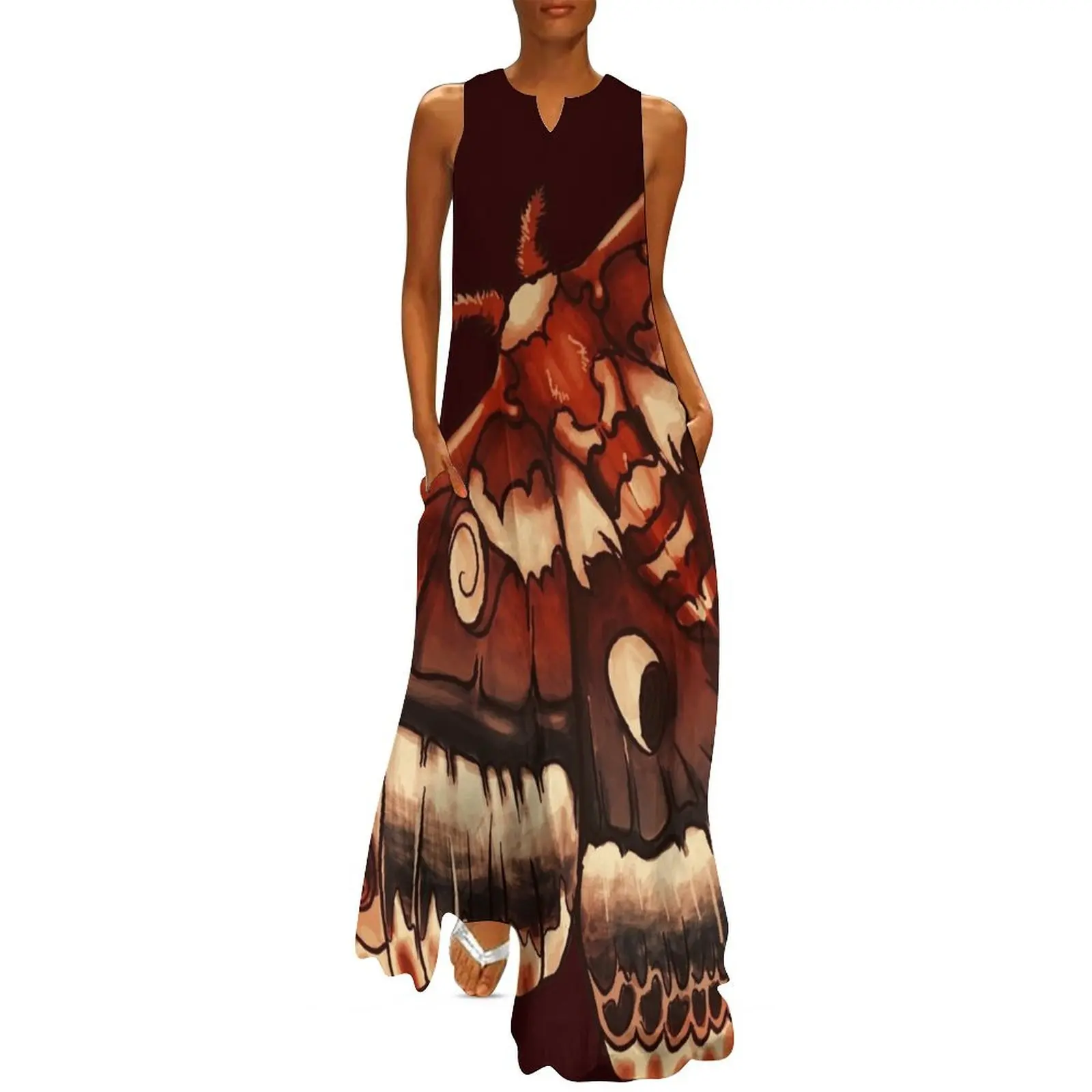 

Cecropia Moth Long Dress beach dresses Dress woman