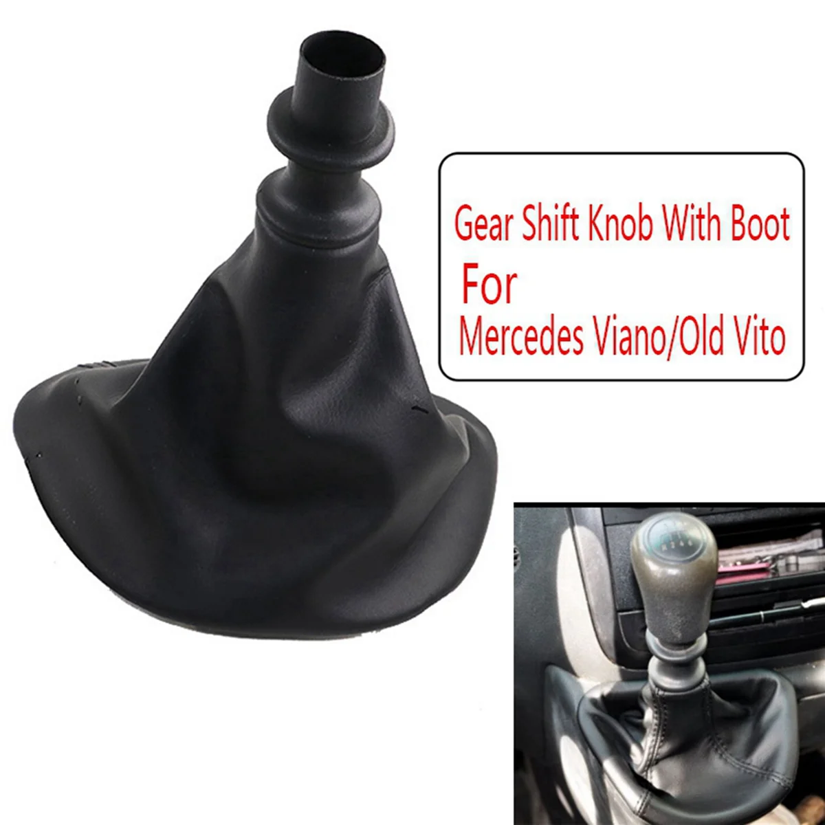 

5X Auto Accessories Automatic Gear Shift Knob with Boot Car Shift Knob for Mercedes-Benz Viano/Old Vito