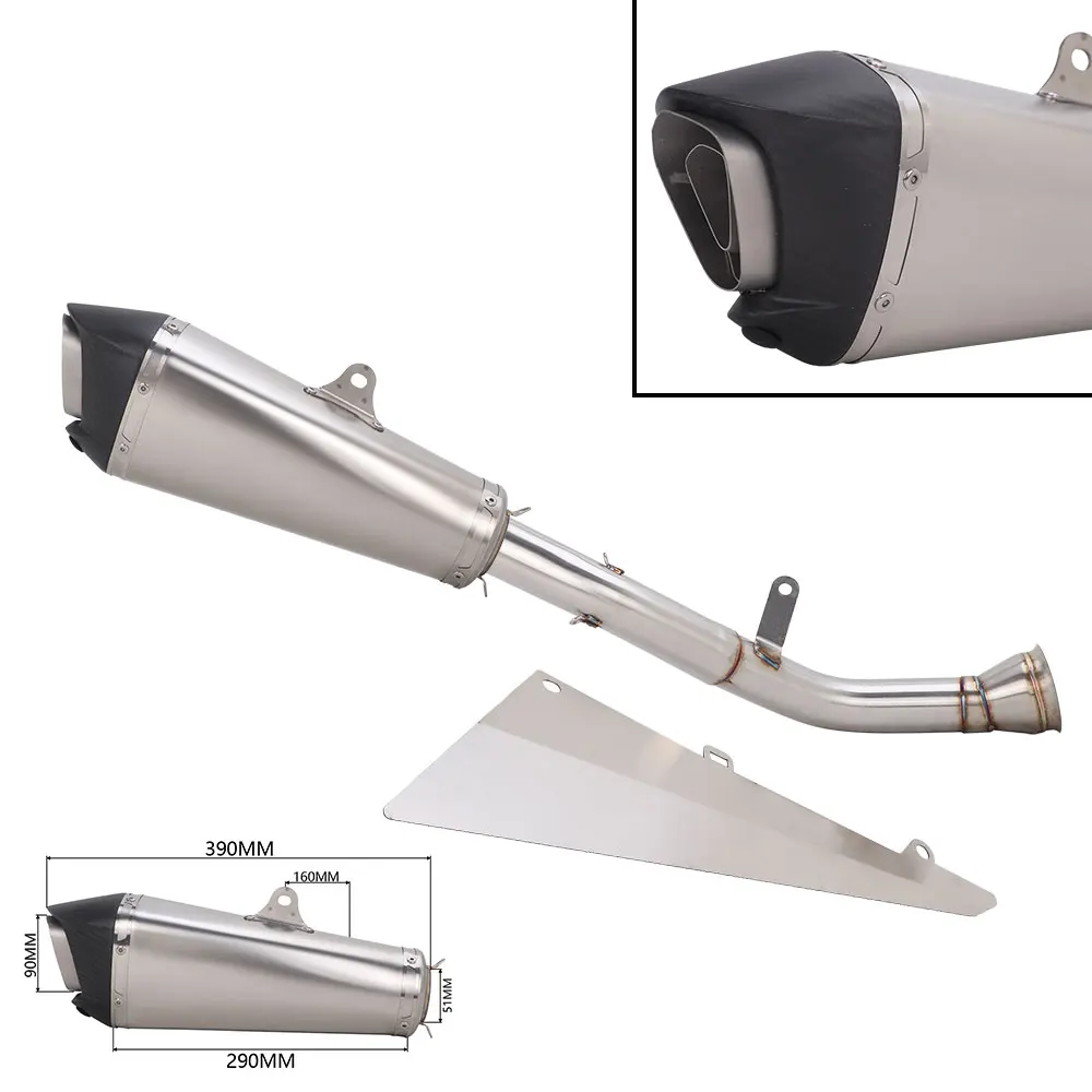 Slip On For ZONTES 703RR 2024-2025 Motorcycle Exhaust Eacape System Modify 703RR Exhaust Stainless Steel 51MM Muffler