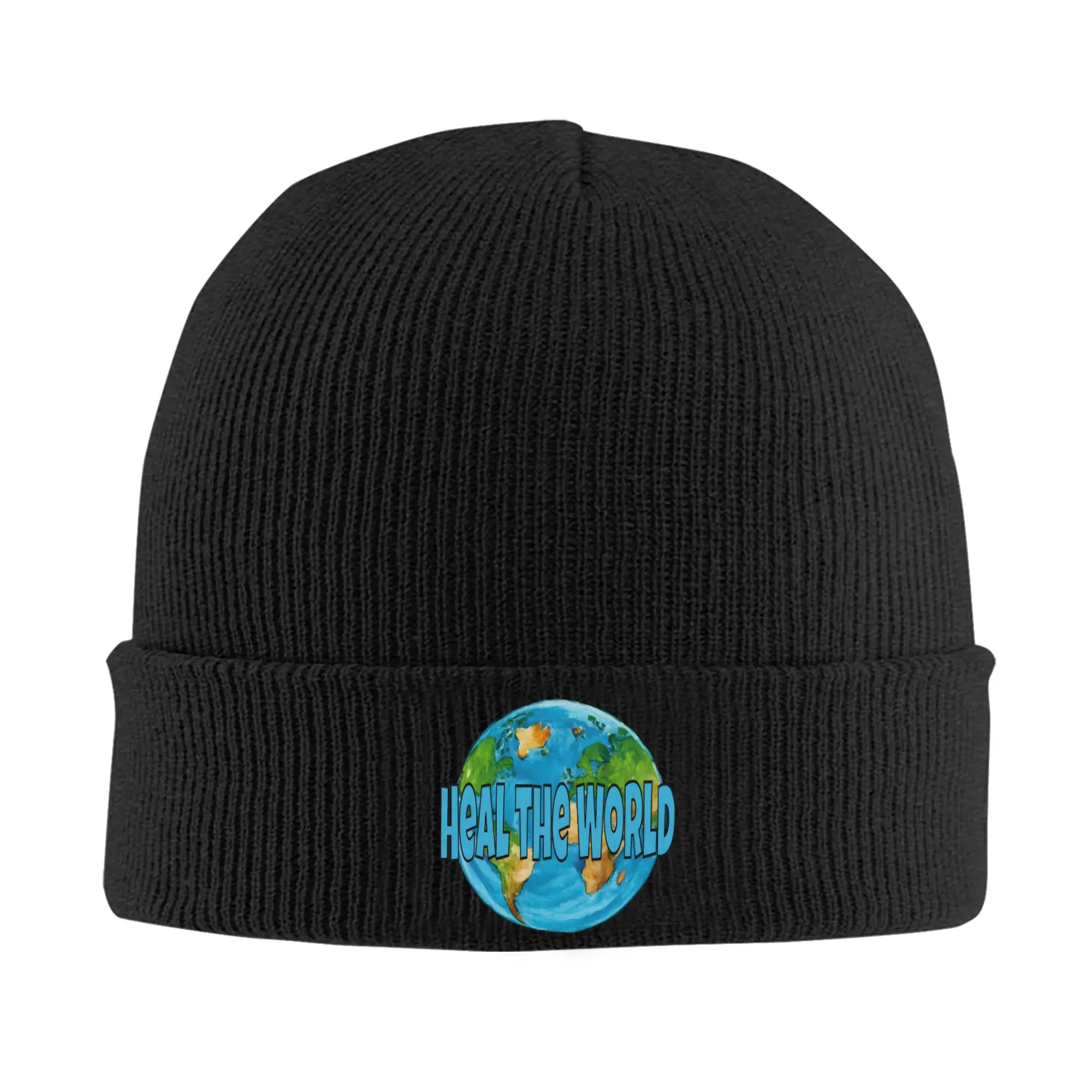 Heal The World MJ Signature michaels jacksons Knitted Hat Beanie Winter Hats Warm Unisex  Fashion  Cap Men Women Gift,