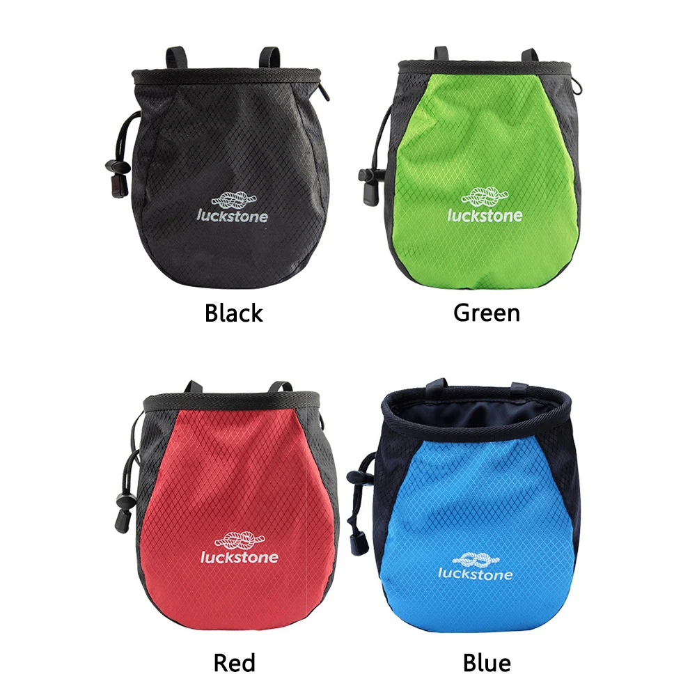 Magnesium Powder Bag Waterproof Polyester Talcum Powder Bag Adjustable Belt Storage Bag Tear Resistance for Outdoor Climbing