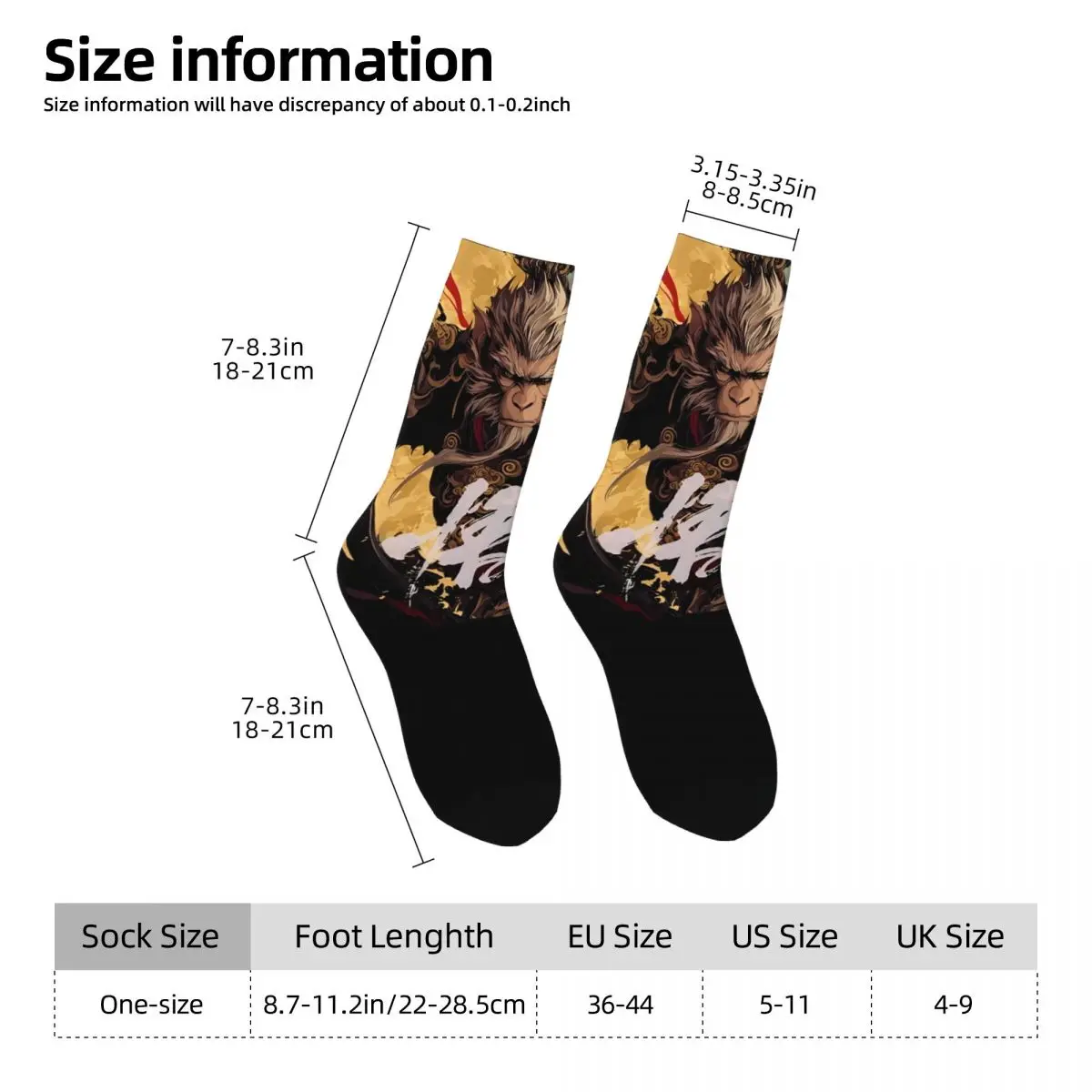 Hip-hop Women Men Black Myth Wukong Video Game Dress Socks Funny Gaming Accessories Football Socks Super Soft Best Gifts