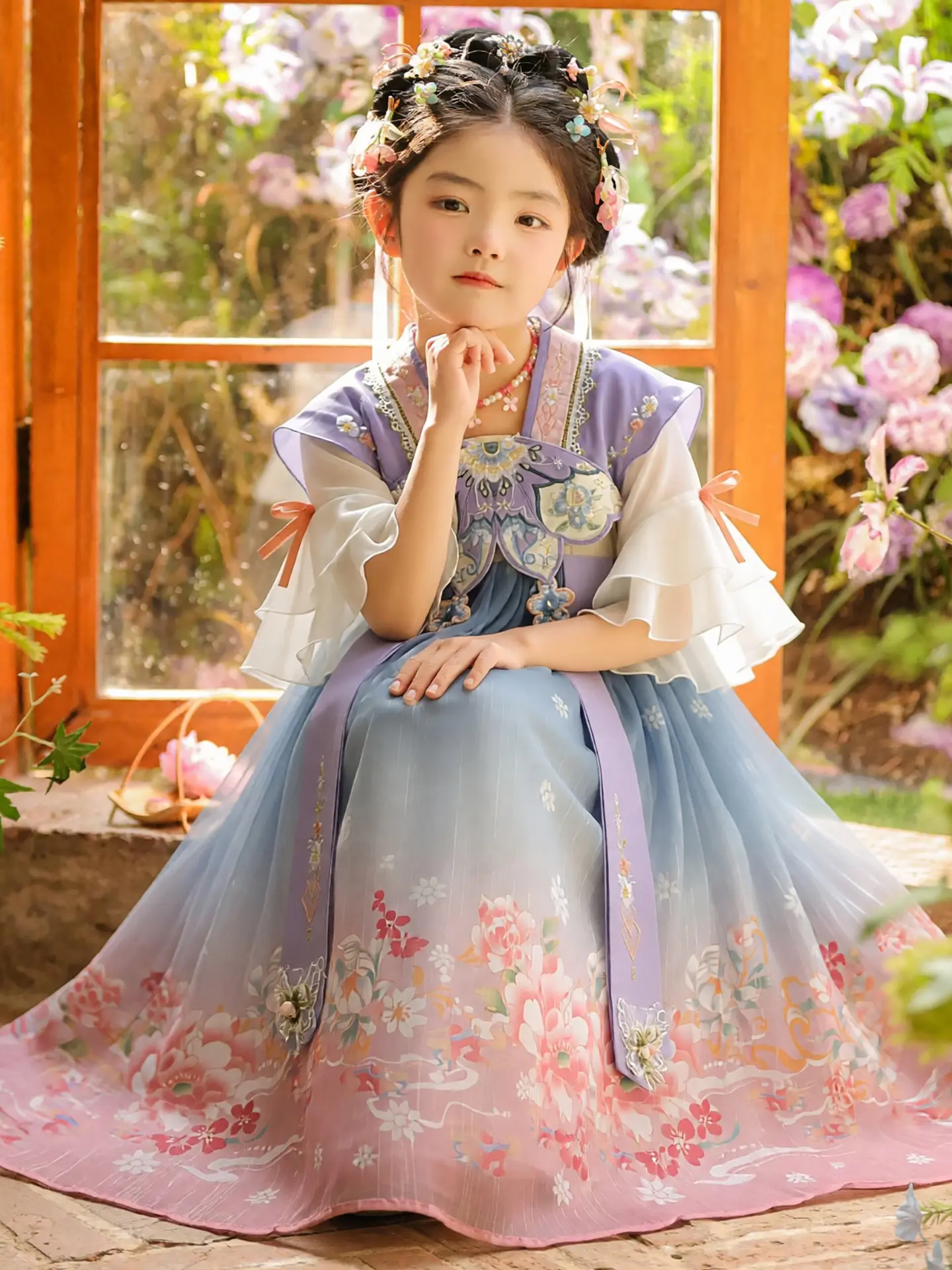 princess-style-hanfu-children's-dress-summer-new-arrival-fairy-tale-girl's-traditional-chinese-costume-short-sleeve-square-co