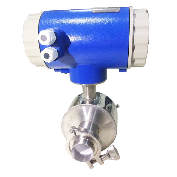 Milk juice drinking water 2 inches food grade DN50 clamp connected to electromagnetic flowmeter