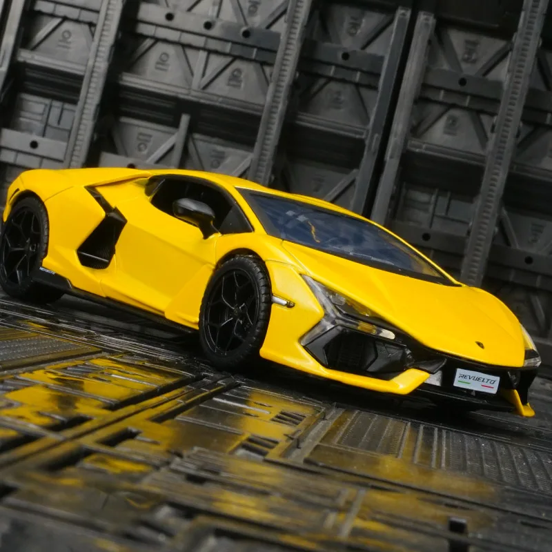 

1:32 Lamborghini Revuelto alloy car model, sound and light feedback, children's toy car ornaments collection