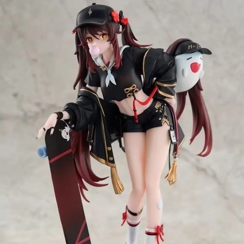 

Горячая фигурка Genshin Impact Hu Tao, модная одежда, фигурки для скейтбординга Hu Tao, модель из ПВХ, периферийные игрушки, подарки на день рождения