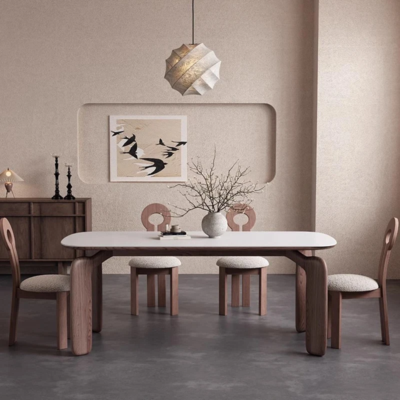 

Modern Living Dining Table Rectangle Italy Room Sets 6 People Dining Table Minimalist Design Mesas Pegables Portatil Furniture