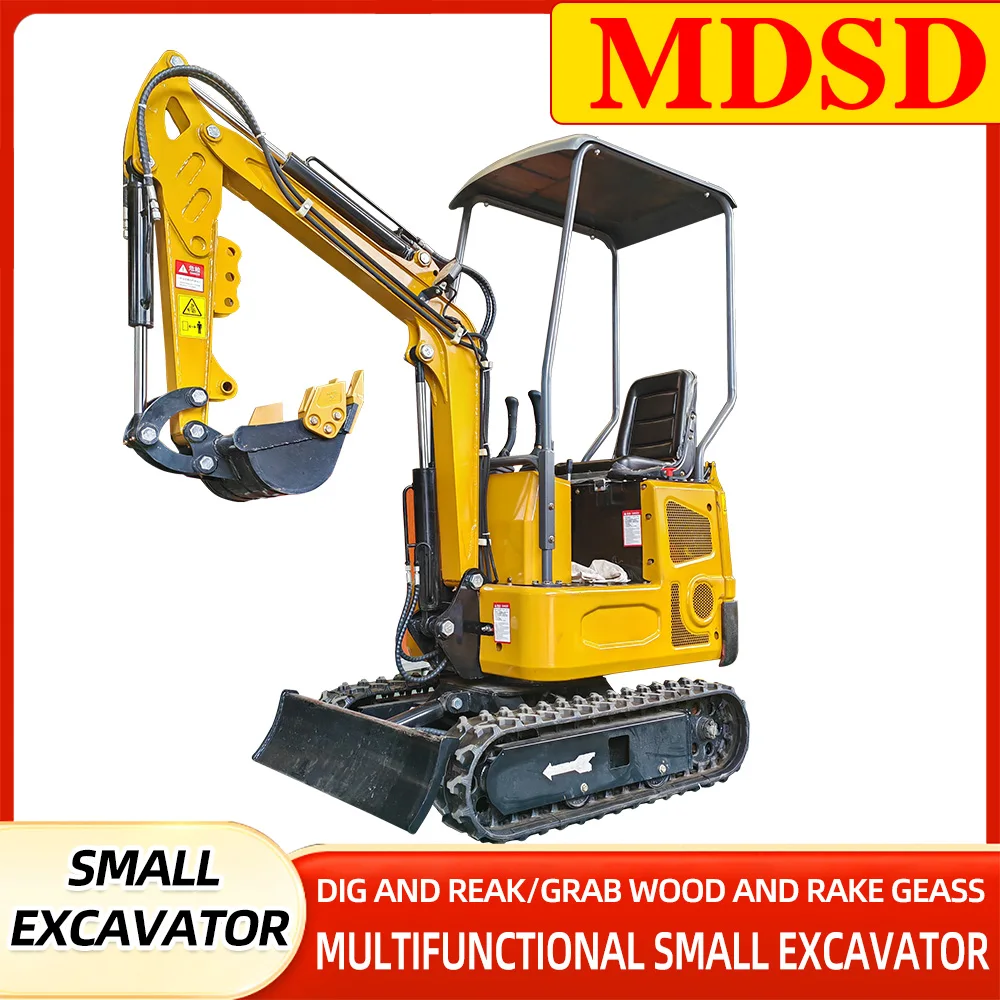 

Low Price 1.2Ton Mini Excavators Crawler Agricultural Houdiesel 1.5Ton Mini Excavators Small Digger Easy To Operate DDP Shipping