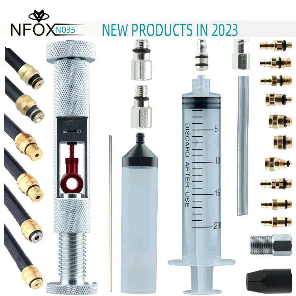 

NFOX multi-function Hydraulic Brake Maintenance Bleed Needle Multi Bicycle Repair Tool Bike EZmtb Kit Oil Pipe Cut screw cover