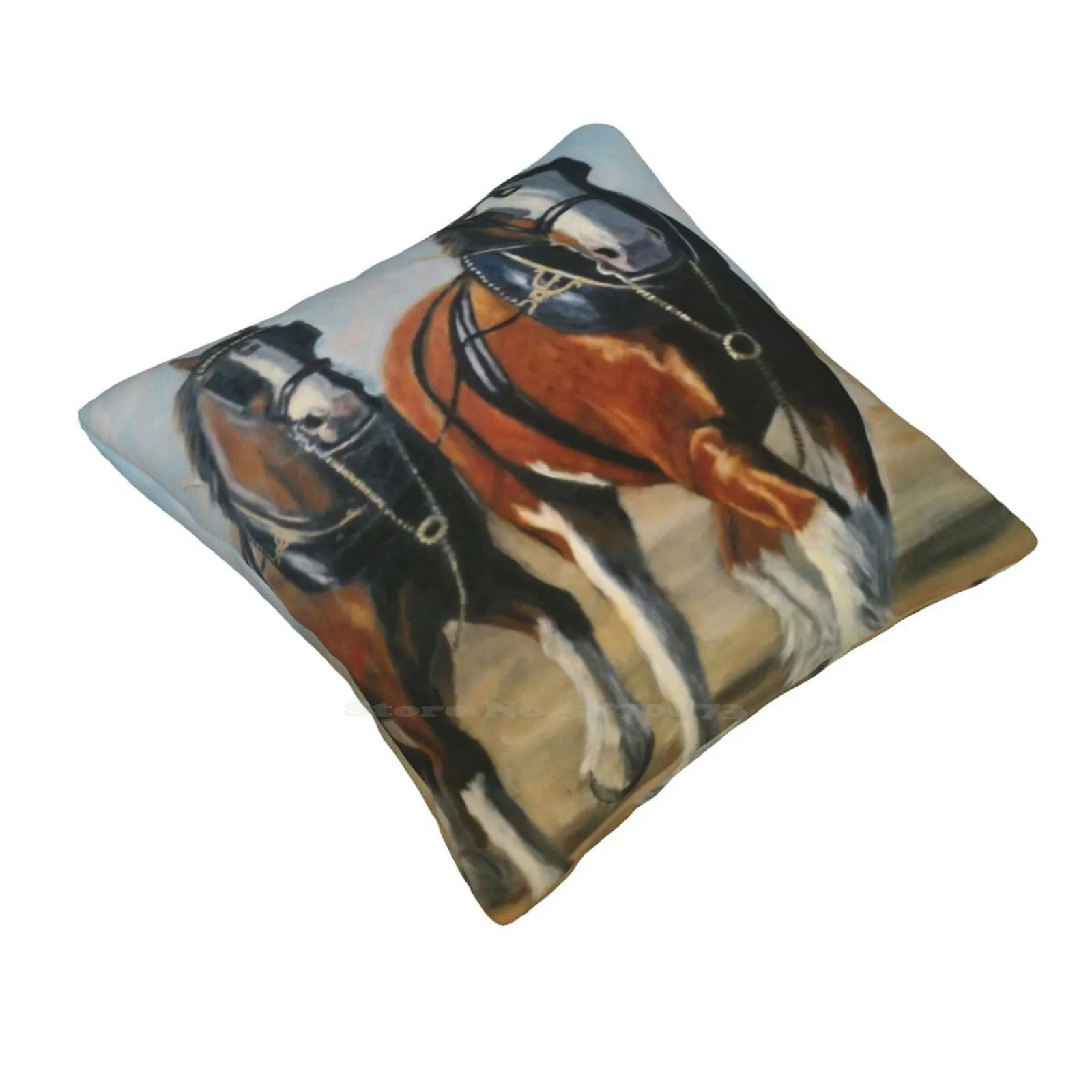 Clydesdale Heavy Horse. Fashion Sofa Throw Pillow Cover Pillowcase Clydesdale Horse Oil Painting Heavy Horses Draught Horses