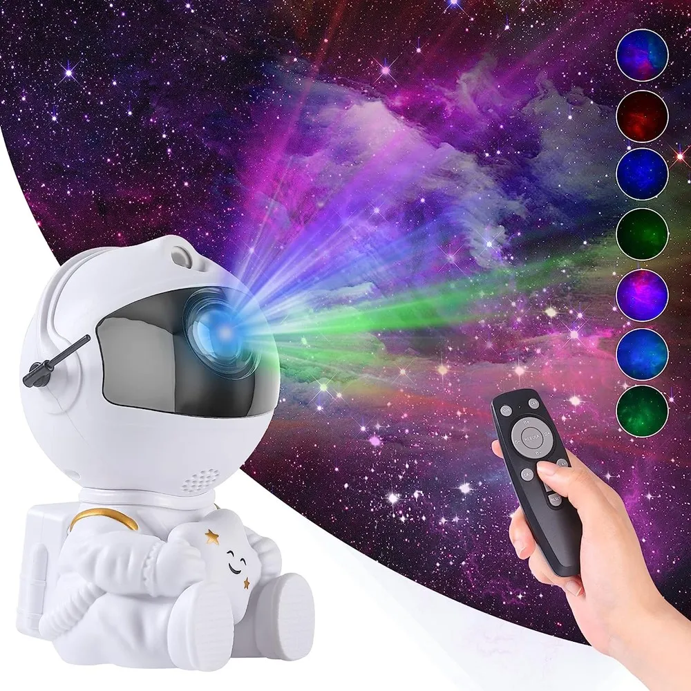 Star Projector Galaxy Night Light Astronaut Nebula Galaxy Space Projector Starry Nebula Gift for Kids Adults Bedroom Decor