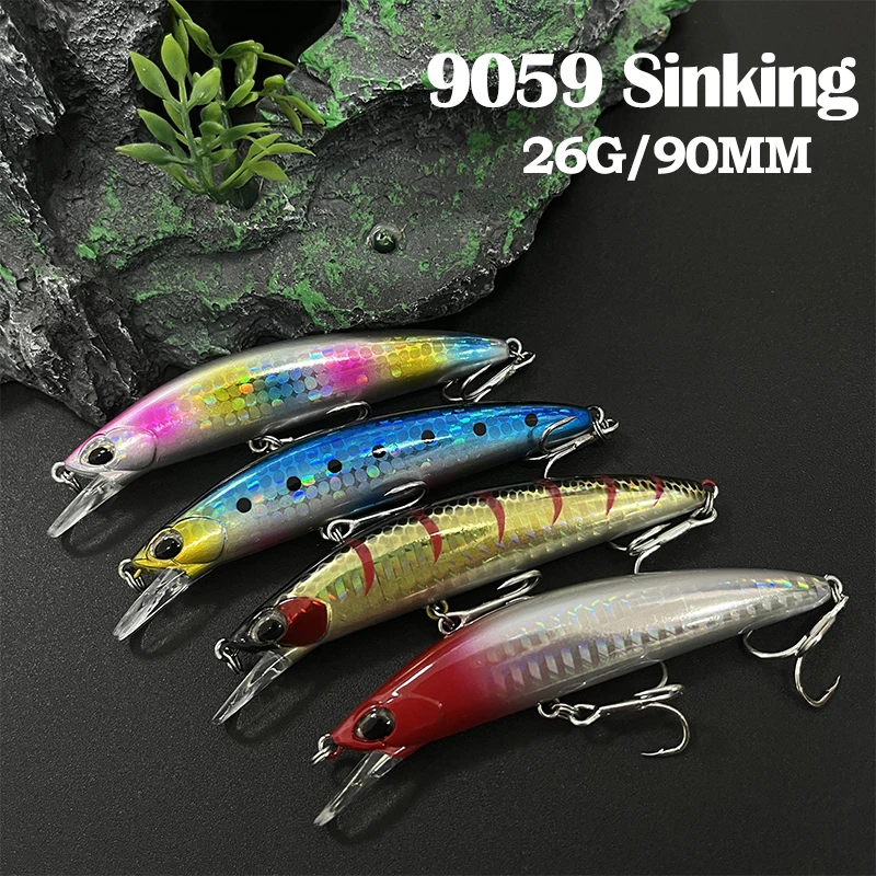 

Heavy Sinking Minnow Lures 26g 90mm UV Laser Artificial Hard Baits Trolling Wobbler Saltwater Sea Bass Pike Jerkbait Equipment