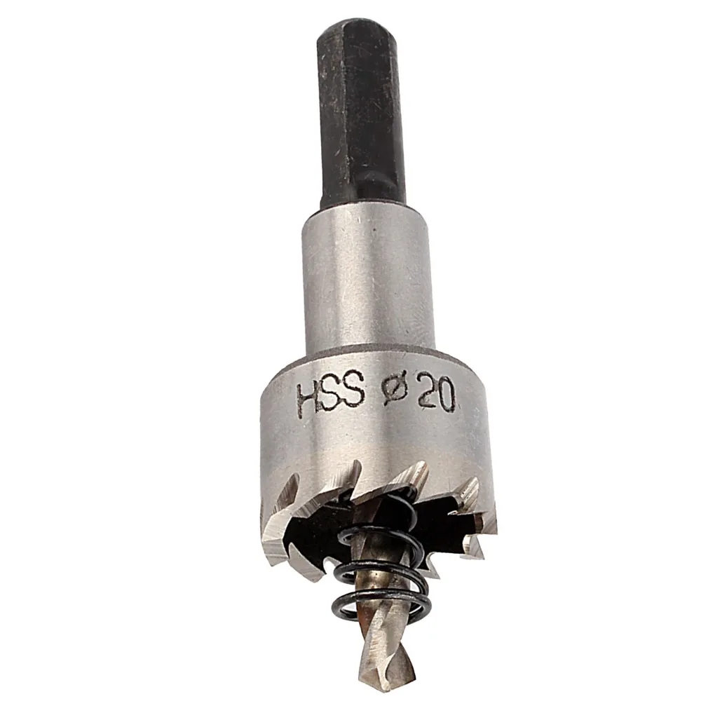 20mm Diameter Hole Saw Cutter HSS 4341 Triangular Shank Heavy Duty Hole Saw Stainless Steel Compatible High Speed Steel