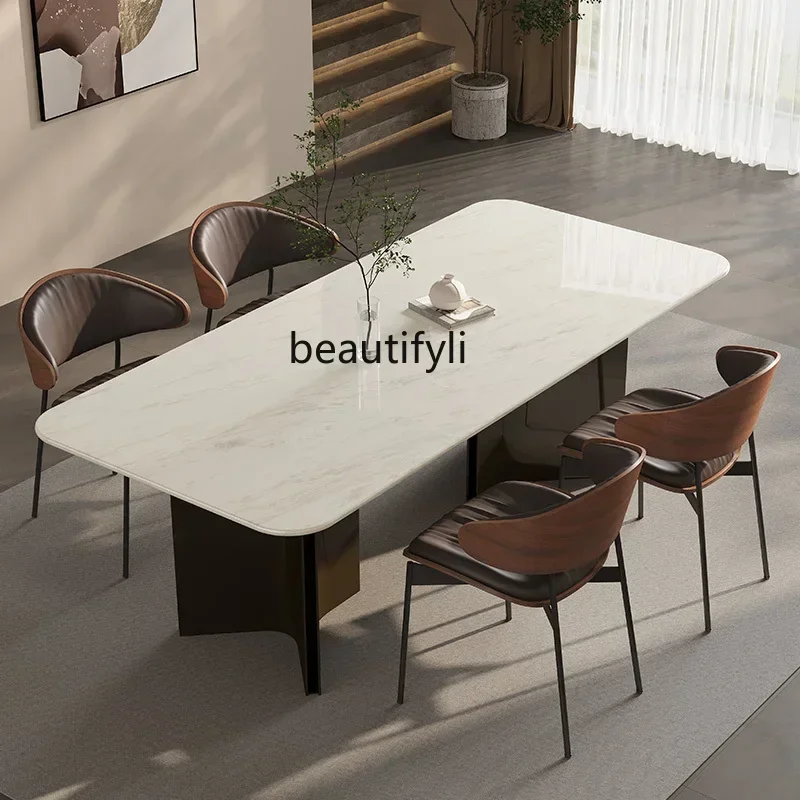 

lNatural Marble Kari Ice Jade Luxury Stone Dining Table Living Room, Dining Table