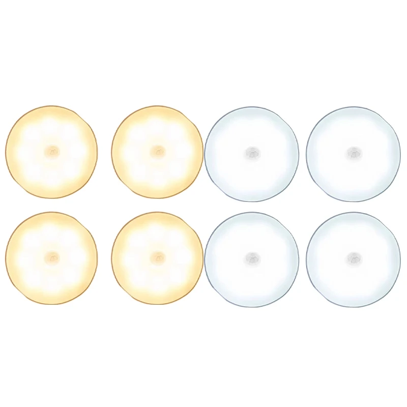 ABVJ-luz nocturna con Sensor de movimiento, luz nocturna recargable inalámbrica LED, palo de mano, cocina, habitación, mesita de noche, iluminación